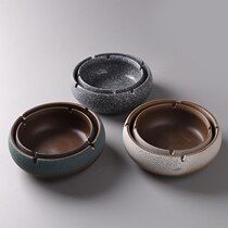 Chinese style home living room office windproof ashtray special large number ashtray Creative personality Ceramic Smoke Cylinder Retro