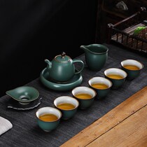 Teapot Ceramic cup cover bowl Tea maker Simple Japanese official kiln open piece tea set Kung Fu household living room retro