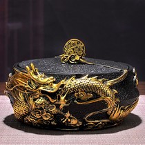 Creative Ashtrays With Cover Large Number Home Living Room Fashion Personality Trend Office Chinese Retro Decorative Pendulum