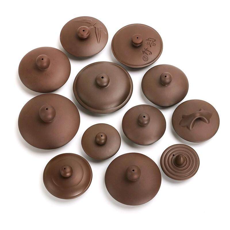 Matching cover Purple Sand Pot Zhu Clay Pot Teapot Lid Cover Cup Lid Size Gaifu Tea Accessories Black Red Purple Brown-Taobao