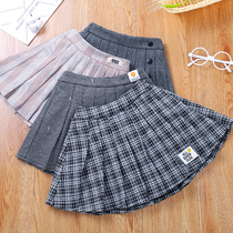 Girls  skirts Childrens plaid skirts Spring and autumn and winter clothes Primary and secondary school students short skirts Pleated skirts College school uniform women