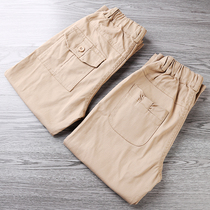 Childrens pants Mens and womens light khaki pants School uniform School pants Spring pants Primary school cotton