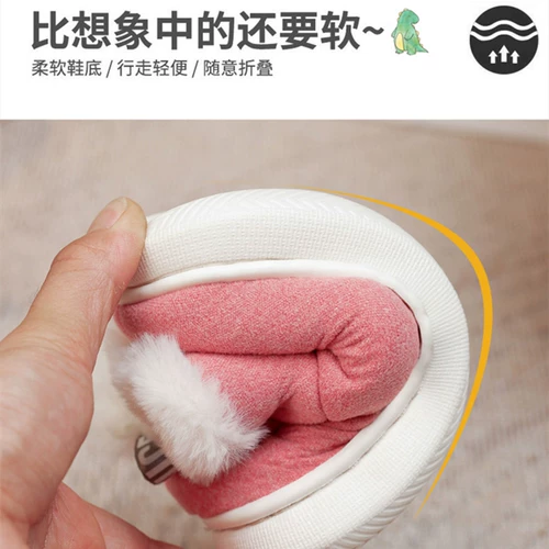 Зимние детские тапочки для мальчиков, детская сумка, мультяшный монстр, динозавр, туфли