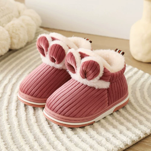 Мультяшные детские тапочки для мальчиков, милые зимние туфли