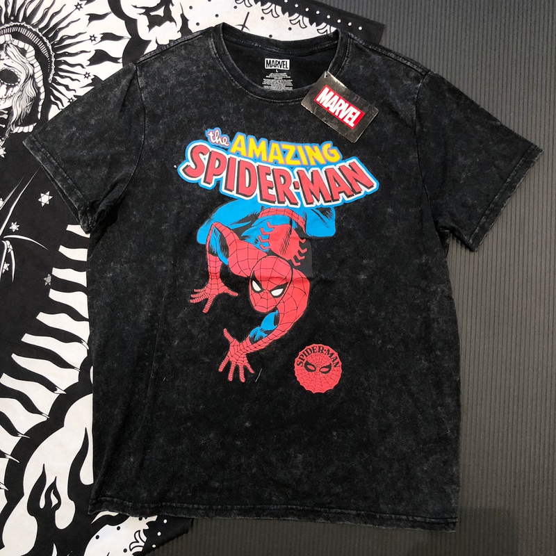 European and American Style Men's Short-Sleeved T-Shirt, Loose Casual Washed Vintage Cartoon Hero Trendy Batman European and American Style Men's Short-Sleeved T-Shirt, Loose Casual Washed Vintage Cartoon Hero Trendy Batman