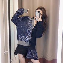 (Pet powder) French retro shirt womens autumn and winter New 2021 design sense niche irregular knitted top