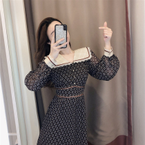 (Pet powder welfare) French celebrities high-end dress 2021 new women waist thin high dress temperament