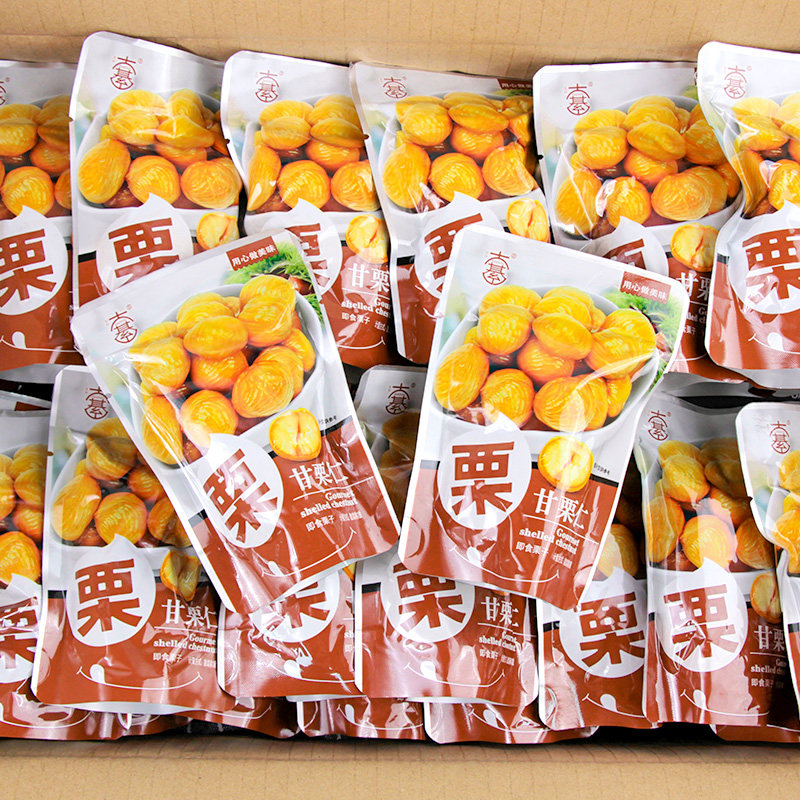 Big Qi Gan Chestnut Kernel chestnut kernel Chestnut Kernel Cooked Chestnut ready-to-eat Small Packaged Sweet Glutinous Nuts Fried Goods Snack Casual Food Snack-Taobao