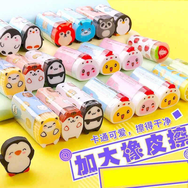 Animal cartoon rubber erase cute fruit fine art rubber clean hairpin elementary school students cute creativity