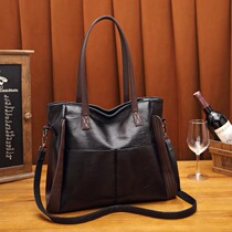 2023 New leather large capacity Tot pack soft leather bag fashionable single shoulder slope handbag bag