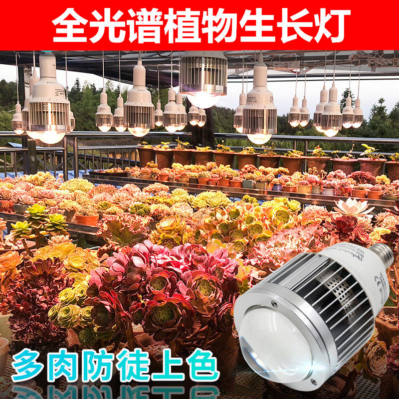 Plant growth light multi-fleshy fill light color full spectrum led indoor flower anti-running long imitation sun flying saucer light