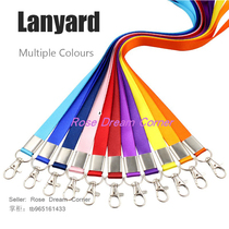 10PCS Nylon Lanyard Work Permit ID Name Card Holder Blue