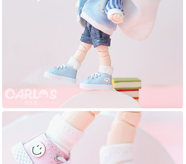 одежду полу ребенка ob11娃鞋 百搭笑脸运动鞋小白鞋鞋子molly holala gsc 12分bjd p9 Carlos
