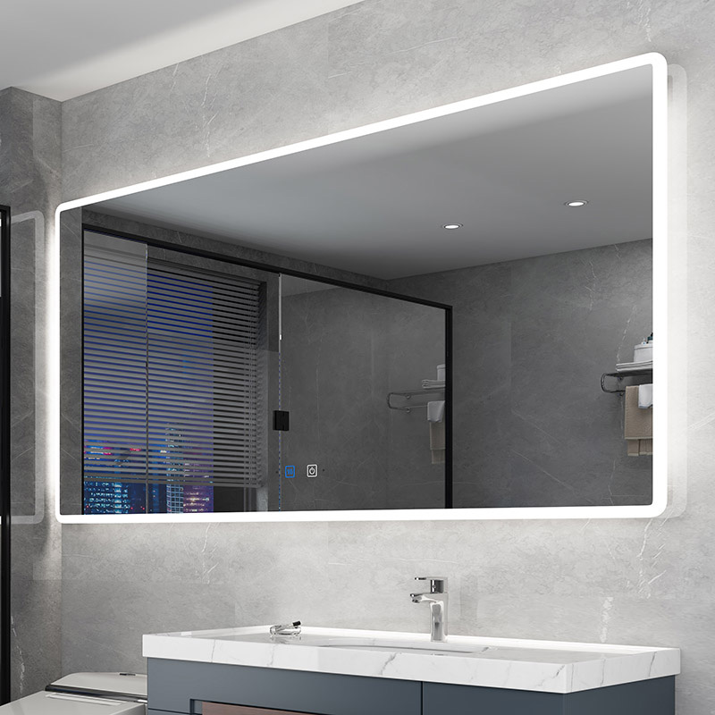 Bathroom Mirror Powder Room Mirror Wall-mounted Bathroom Smart Mirror Vanity Mirror Bathroom Mirror Smart LED Light Mirror