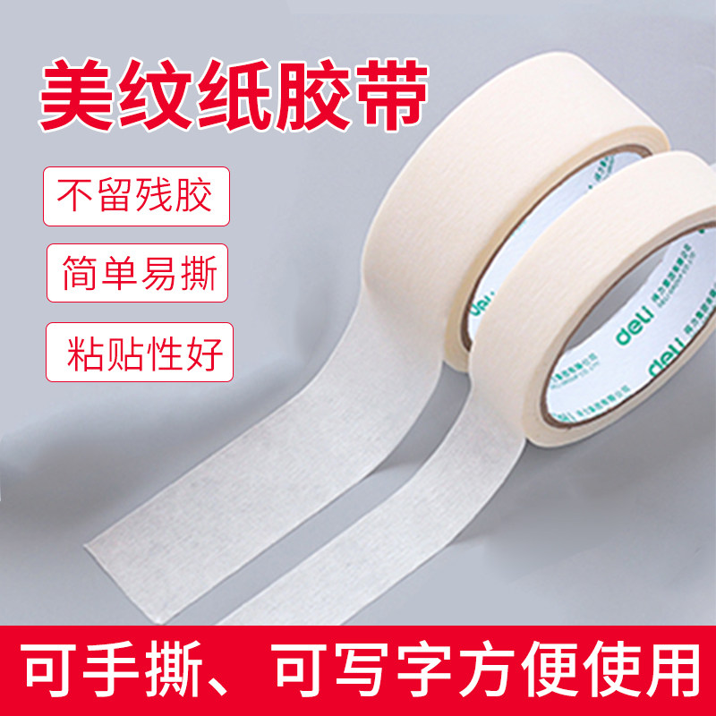 Three green paint masking tape Hand-torn paint separation paper tape Decoration separation paper Masking protection masking tape