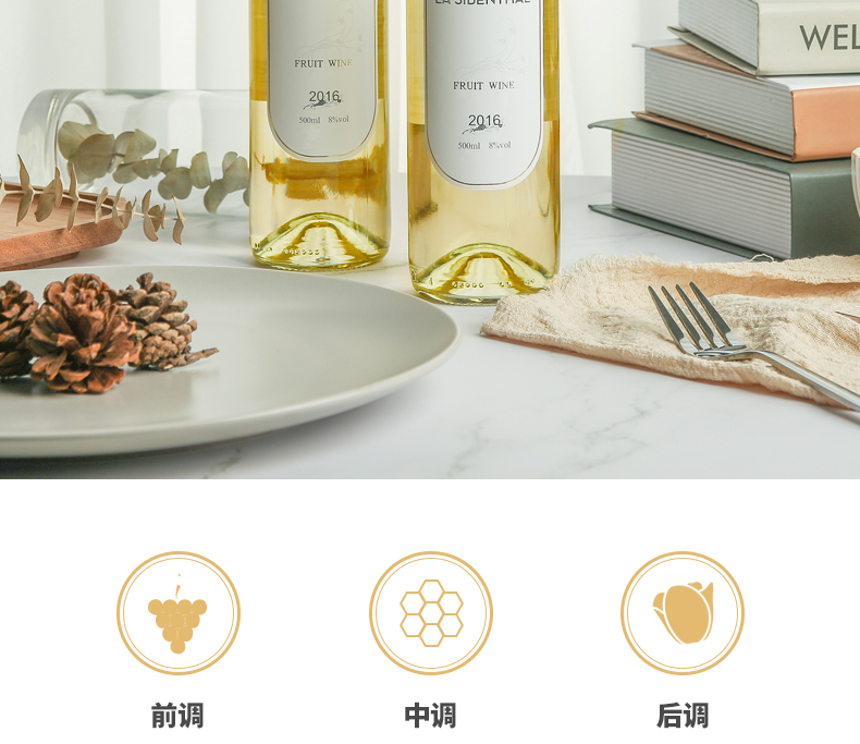 朗诗黛尔 8度白葡萄露酒 500ml 图2
