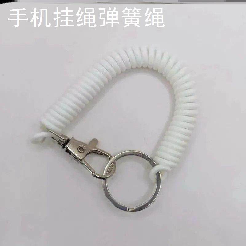 シンプルなバックパック装飾、ネームタグ、アクセスカード紛失防止オーナメント、伸縮式スプリングリング、アウトドア用パーソナライズされたキャンディーカラーのスプリングロープ