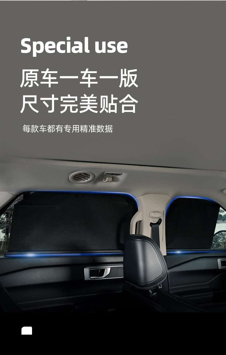 Car-Mounted Automatic Adjustable Sunshade Curtain, Sun Protection, Heat Insulation, Uv Protection, Full Blackout, Window Privacy Shield, Retractable Type