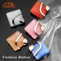 Metal button woolen coat trench coat jacket Joker high-end square large cats eye stone decorative button
