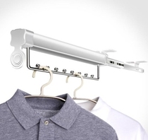 Cabinet wardrobe retractable vertical storage rack hook rack clothes rack cross bar airing cabinet through rod cooling and drying pull rod