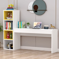 Childrens book table with bookshelf bookcase combination integrated writing desk home small apartment simple learning table
