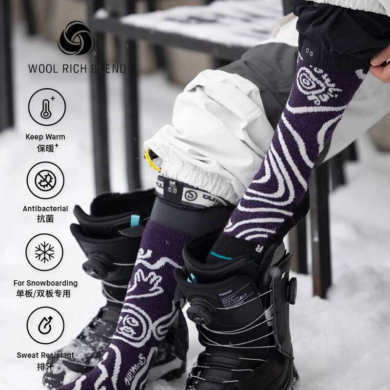 Snowline X Stance Collaboration Feel100 Ski Socks Wool Antibacterial Long Socks Snow Socks