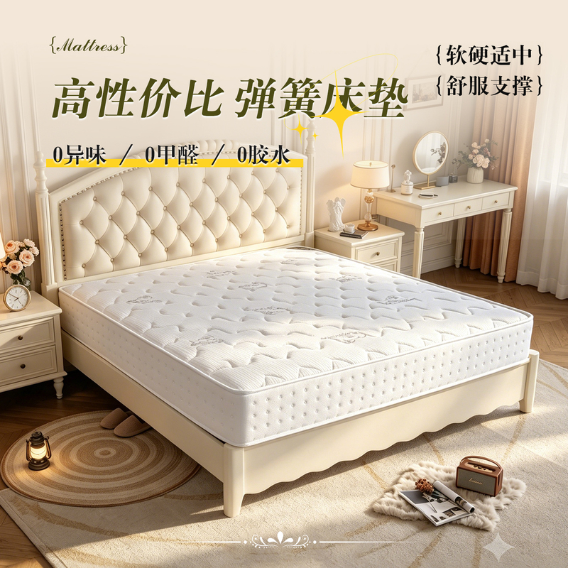 0 Glue 0 Formaldehyde Household Use 25cm Thick 1.2 Economical Type 30cm High Quality 180X200Cm Spring Mattress