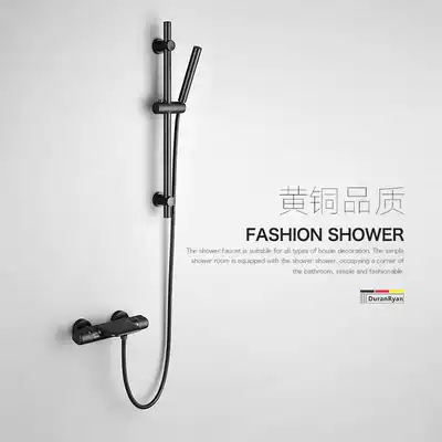 Dura Lane waterfall copper hot and cold constant temperature mixing valve faucet open bathroom bathtub faucet cylinder side type