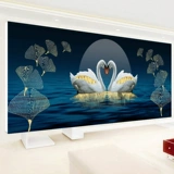 Современный праздничнный лебедь ручной работы, простой и элегантный дизайн, 2020, с вышивкой