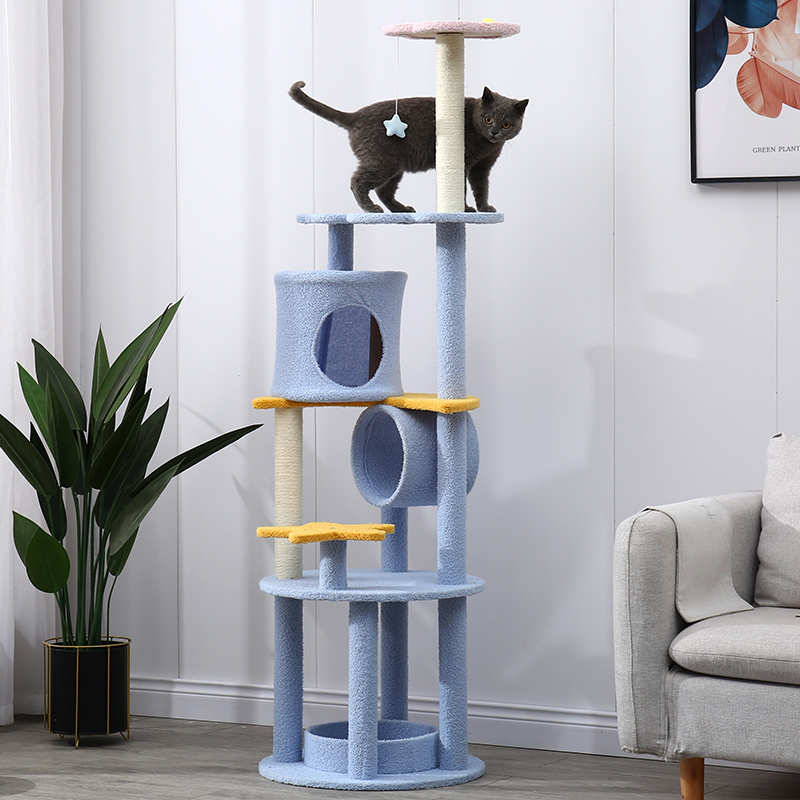 Cat air corridor Kerry cat climbing frame column-shaped cat frame does not take up space Japanese-style cat litter cat tree integrated luxury