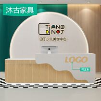Reception Desk Bar Desk Art Company Roast Lacquer Front Desk Special Long Class English School Special Children Tutoring Class Kindergarten