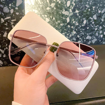 Sunglasses Girls Senior sensation 2021 New retro sunglasses wave Anti-UV Fashion Korean version Lean Summer