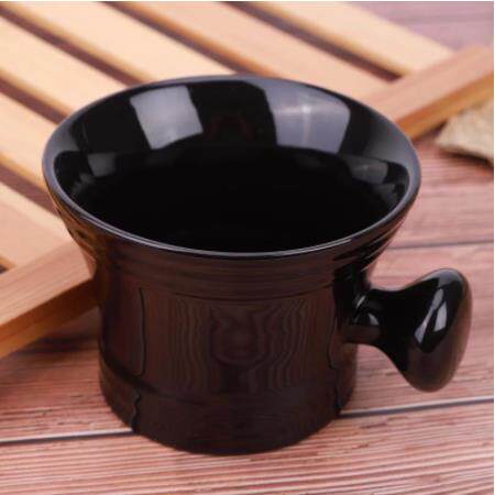 YAQI black plastic men's shaving bowl, women's oil bowl, soap bowl, shaving bowl, barber shop use