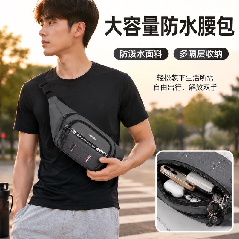 Men's Four-Layer Waist Bag, Women's Waterproof Breathable Multifunctional Work Site Bag, Multi-Pocket Phone Bag, Cashier Wallet Men's Four-Layer Waist Bag, Women's Waterproof Breathable Multifunctional Work Site Bag, Multi-Pocket Phone Bag, Cashier Wallet