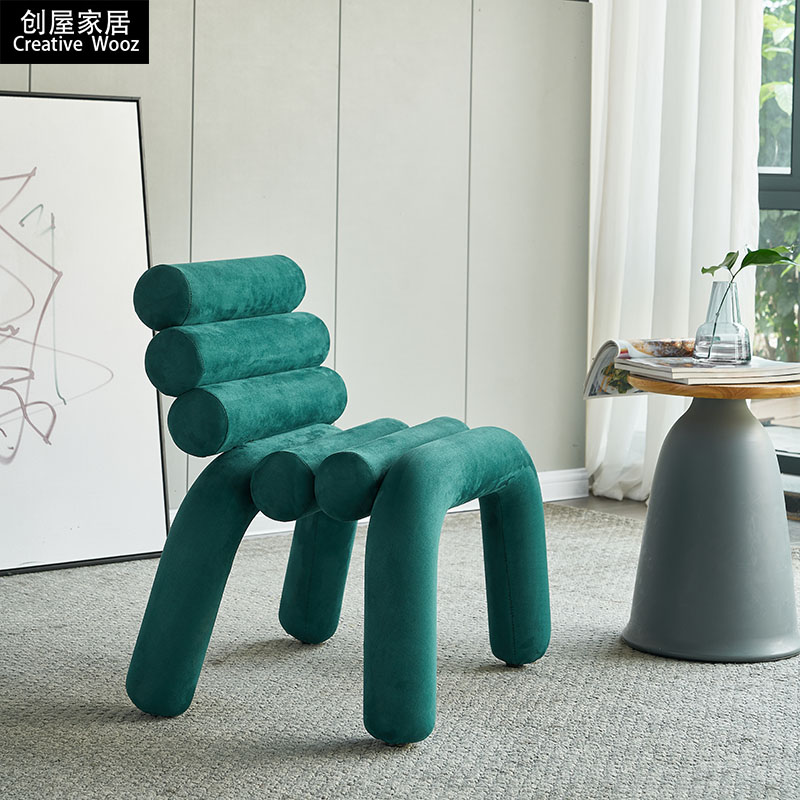 Modern light luxury leisure designer chair special-shaped single chair ant chair creative cloth sofa chair model small apartment