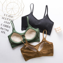 Erase Chest Fixed Cup One-piece Movement Free Wear Bra Pure Cotton Beauty Back Breathable Big Code Comfort Sports Vest Harness