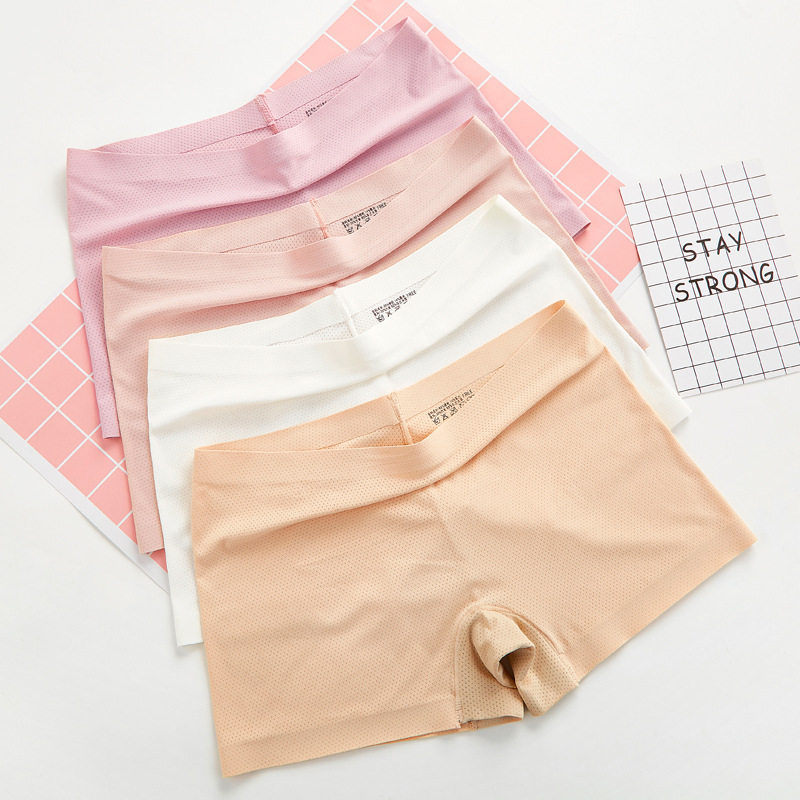 New Products Ice Silk Vent Comfort Safety Pants Pure Cotton Crotch One Piece Without Marks Naked Lady Flat Corner Striking Underpants