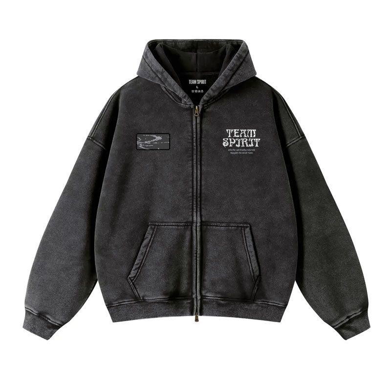 Team Spirit Heavy Washed Sweatshirt Ts Green Dragon Team Csgo Merchandise Jacket Donk Vintage Team Uniform
