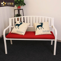 Outdoor park chair bench courtyard leisure chair wrought iron table chair bench home bench solid wood simple backrest