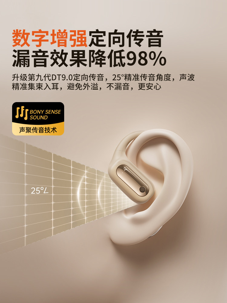 Bluetooth Earphones, Over-Ear, Air Conduction, Wireless, Open, Non-In-Ear, for Sports and Running, Noise Reduction, Long Battery Life, 2025 New Model