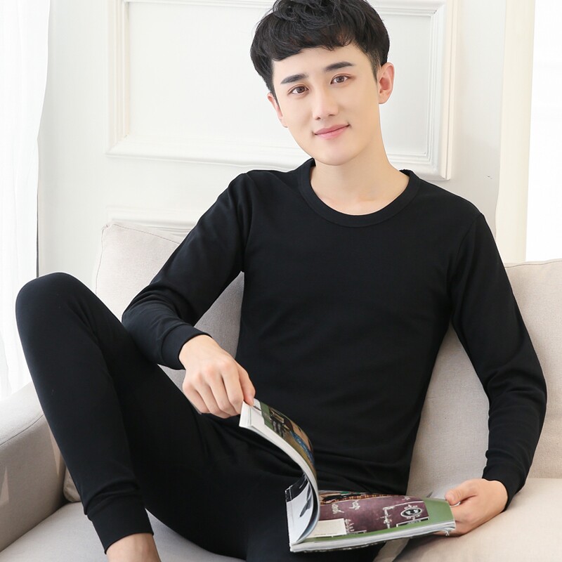 Shirts, underwear, pants suits, men's pure cotton autumn clothes, sanitary pants, men's soil sanitary clothes, sanitary pants, cotton sweaters, thin heat clothes set