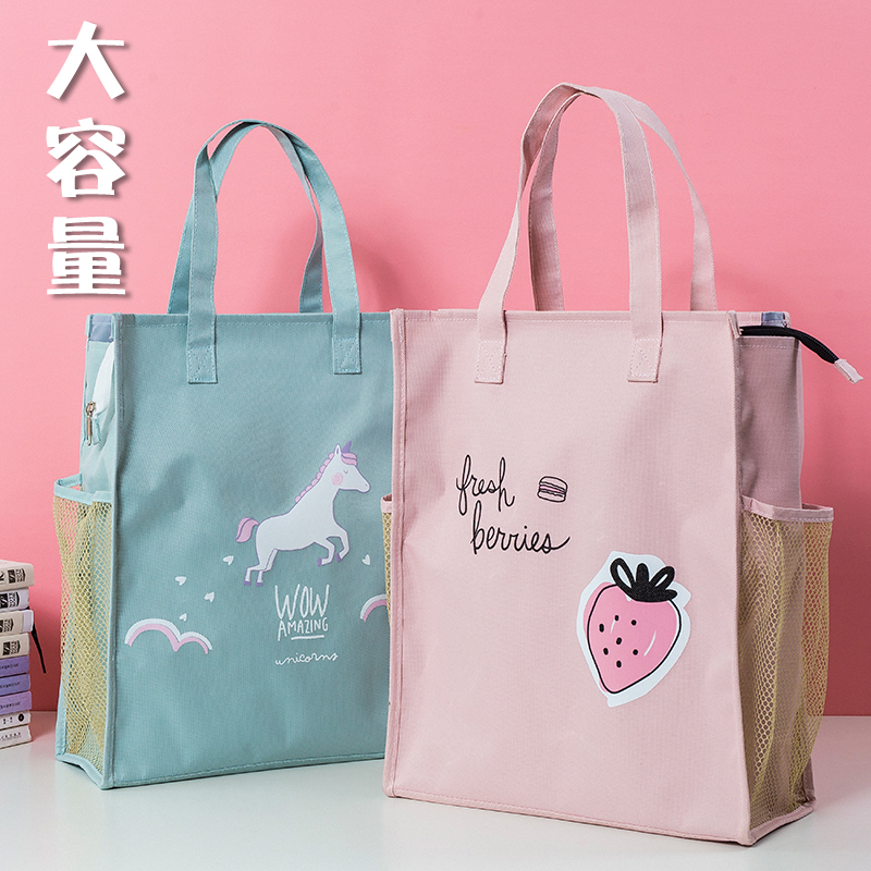 Hand carrying book bag Paper bag Handbags Canvas Elementary School Students With Fine Art Supplements Tutorial Remedial Class Middle School Students Cute Korean Prints Art Children Great Capacity Boy Briefs BOOKS COLLECTION BAG OF BAGS