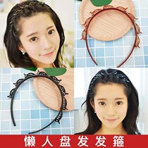 Shaking sound the same headband lou kong Lou hair braiding hair band artifact multilayer hollow braided hair bangs hairclip new hair