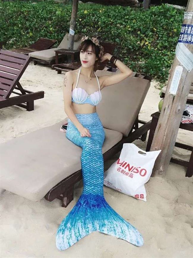 Nàng tiên cá Đuôi người lớn Bơi tách Bộ áo tắm Nữ Chân chèo Gợi cảm Vú nhỏ Thu thập Quần áo mỏng gợi cảm - Bộ đồ bơi hai mảnh