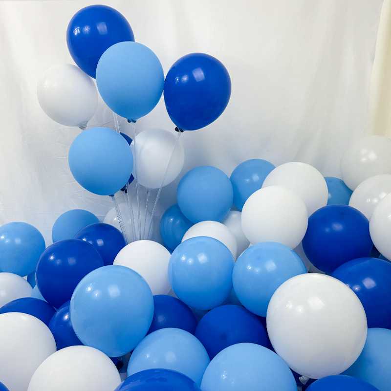 Blue Ocean Balloon Set Macaron Color Latex Birthday Wedding Scene Layout Kidsren's Theme Party Decoration