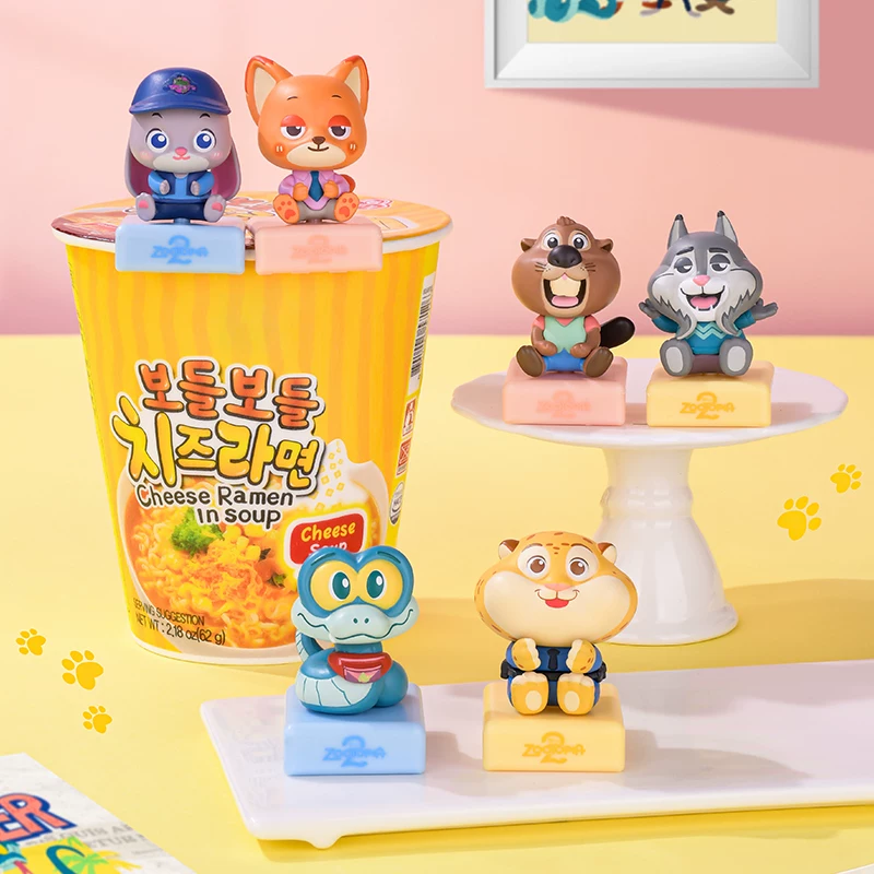 Фигурка в слепой коробке LiOh Toy Zootopia 2 Instant Noodles — коллекционная, одиночная или набор из 6