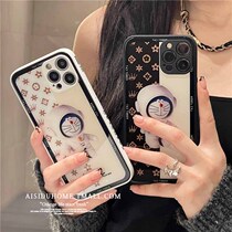 Cartoon Cute Bite cat applies iPhone13 12promax Apple 11 phone shell xs xr new xsmax glass 7p full package 8plus anti-fall 13