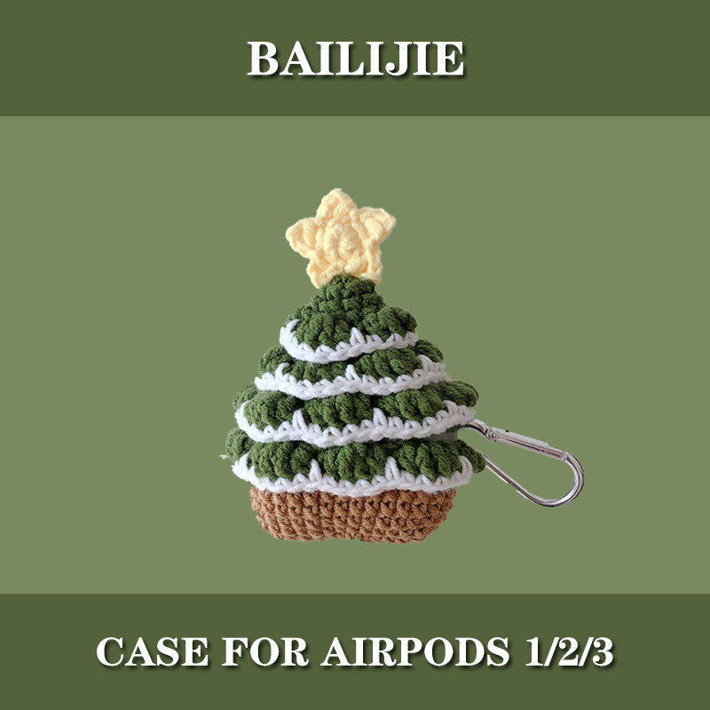 Creative knitted Christmas tree airpods earphone protective cover airpodspro silicone suitable for airpods2 wireless bluetooth earphone box 3 apple airports soft