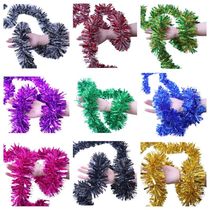 ·Christmas decoration colorful strips and ribbons window scene decoration party Christmas tree decoration dark green fur