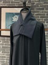 Qixin Yunyi Monk Clothes Granular Velvet Scarf Double Layer Warm Dark Gray Monk Clothes